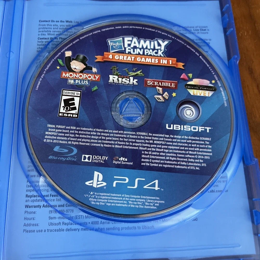 Hasbro Family Fun Pack (Sony PlayStation 4, 2015)